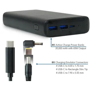 Adapt4 Active Charge Upgrade With Lenovo Connectors - 4X Active Charge Power Ban