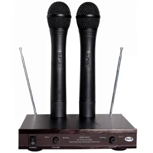 Ahuja Microphone Wireless Dual Channel VHF, 2 x Handheld - AWM490V2