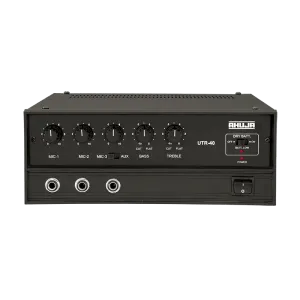 Ahuja PA Amplifier 30W RMS w/ 3-Microphone 1-Aux Input and Impedance Output - UTR40