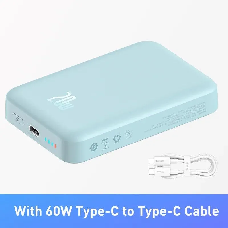Baseus MagSafe-Compatible Magnetic Power Bank: Rapid Charging for iPhone