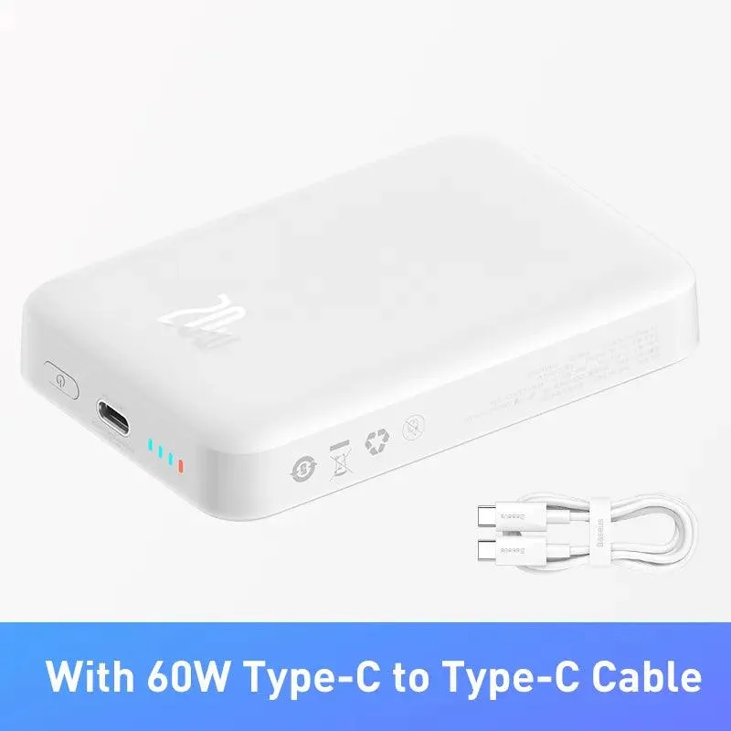 Baseus MagSafe-Compatible Magnetic Power Bank: Rapid Charging for iPhone
