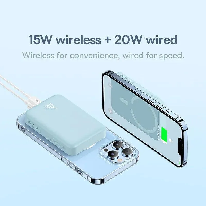Baseus MagSafe-Compatible Magnetic Power Bank: Rapid Charging for iPhone