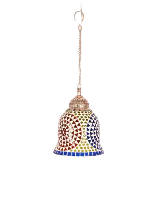 Bell Shaped Lamp With Large Circular Patterns