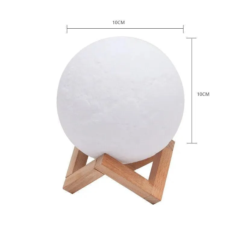Celestial Touch Control Rechargeable Moon Lamp: 3D Printed LED Night Light