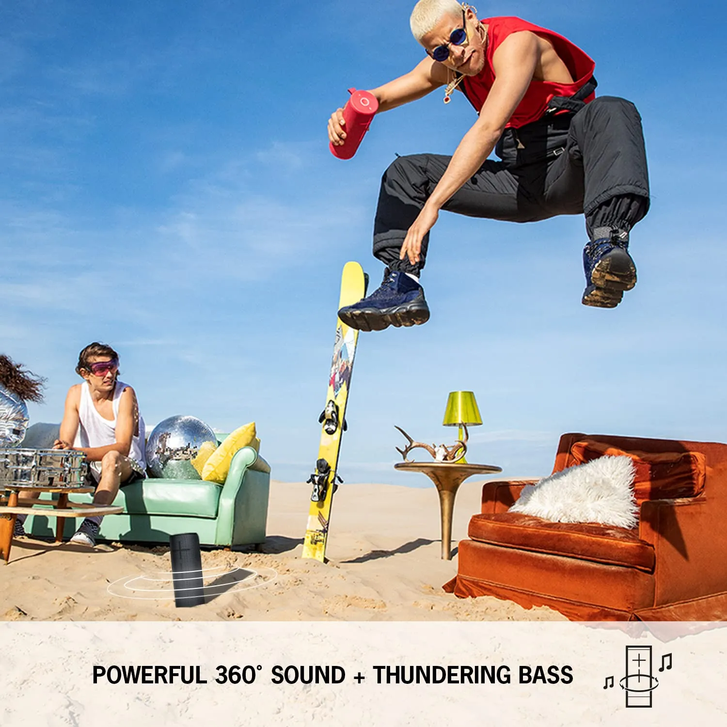 Certified Refurbished - Ultimate Ears MEGABOOM 3 Portable Bluetooth Speaker System - Red