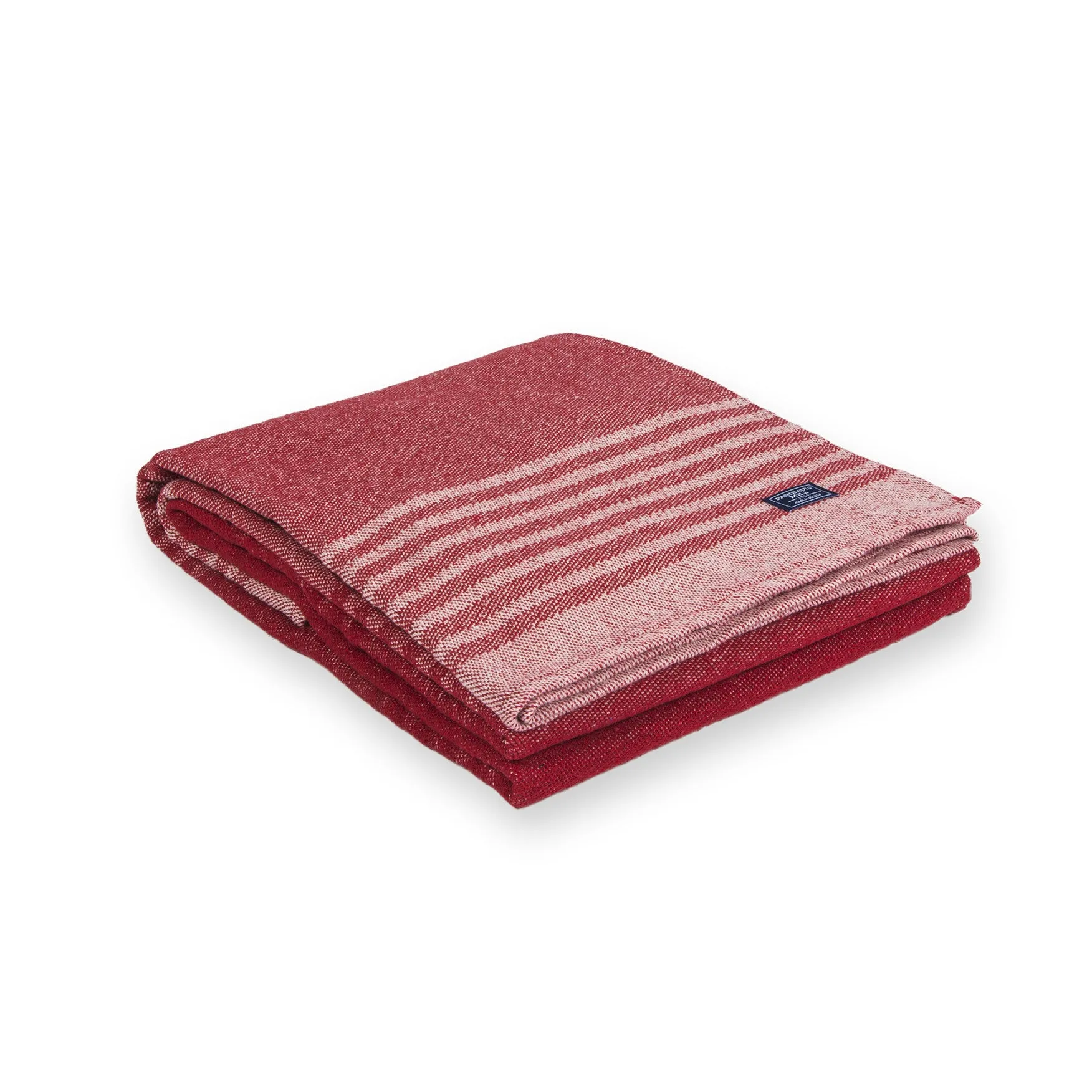 Eco-Woven Cotton Linear Stripe Throw by Faribault RED