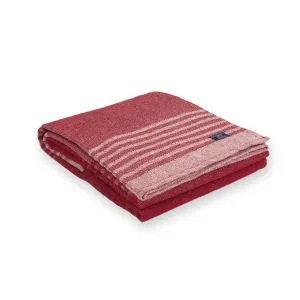 Eco-Woven Cotton Linear Stripe Throw by Faribault RED
