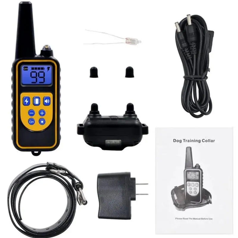 Electric Dog Training Collar: Remote Waterproof Rechargeable Beep Shock Vibration Anti Bark - Train with Confidence!