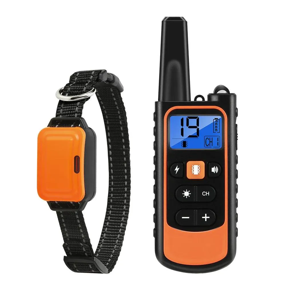 Electric Dog Training Collar: Remote Waterproof Rechargeable Beep Shock Vibration Anti Bark - Train with Confidence!