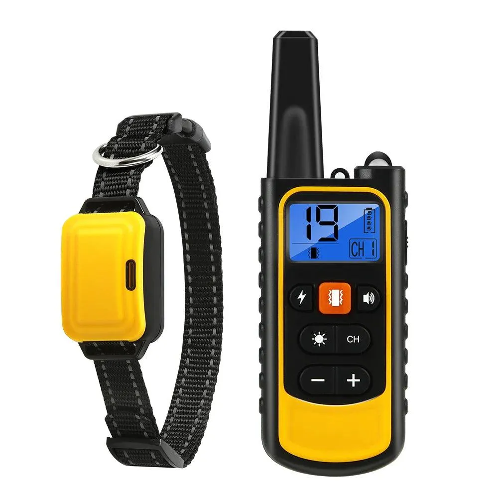 Electric Dog Training Collar: Remote Waterproof Rechargeable Beep Shock Vibration Anti Bark - Train with Confidence!