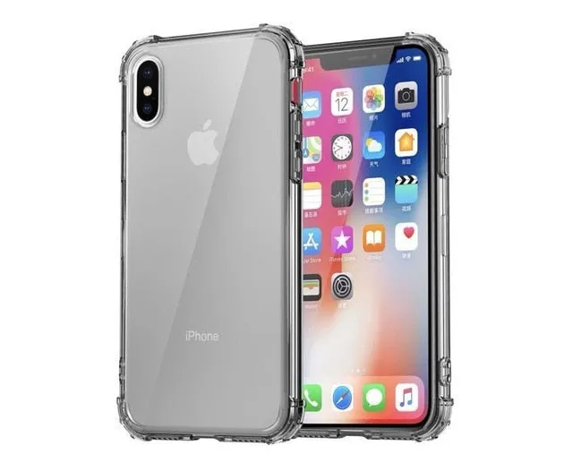 Fashion Shockproof Bumper Transparent Silicone Phone Case For iPhone X XS XR XS Max 8 7 6 6S Plus Clear protection Back Cover