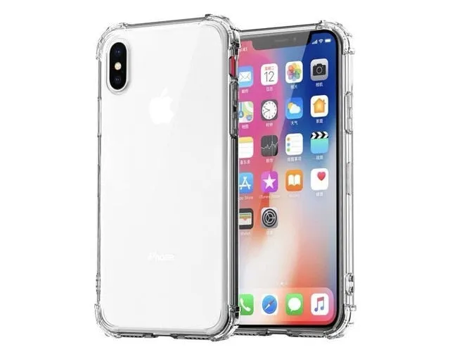 Fashion Shockproof Bumper Transparent Silicone Phone Case For iPhone X XS XR XS Max 8 7 6 6S Plus Clear protection Back Cover