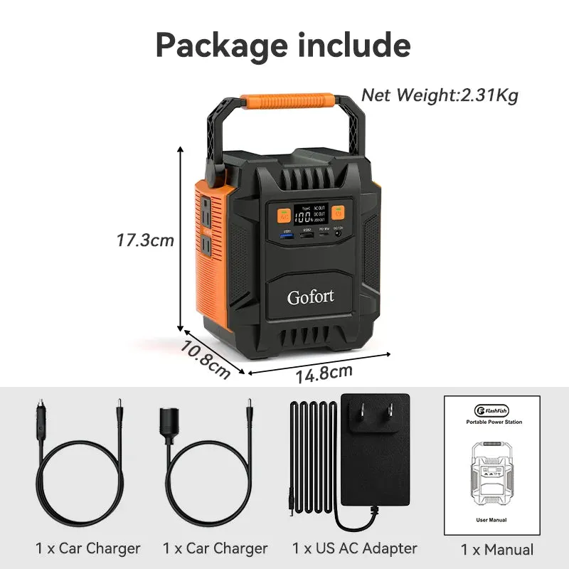 Flashfish 200W Portable Power Station 172Wh 230V Solar Generator 110V 48000mAh Power Supply Emergency Energy For Outdoor Camping