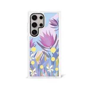 Galaxy S24 Ultra Blooming Ground Purple Clear Matte Printed Case