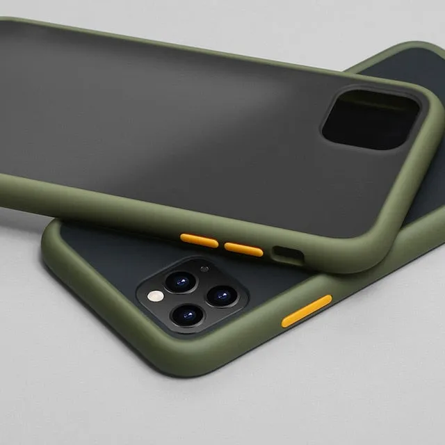 Luxury Contrast Color Frame Matte Case