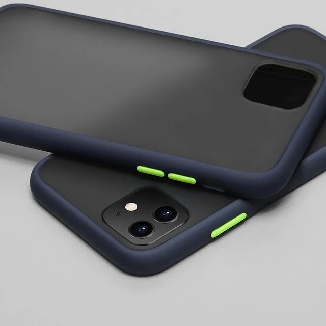 Luxury Contrast Color Frame Matte Case