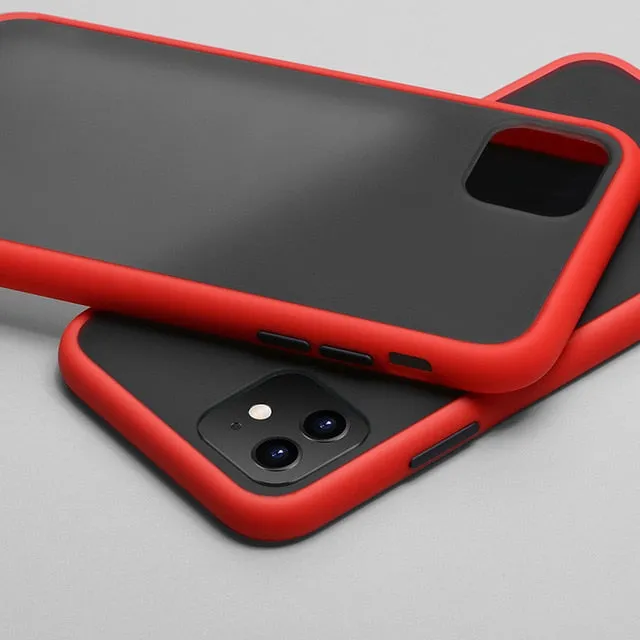 Luxury Contrast Color Frame Matte Case