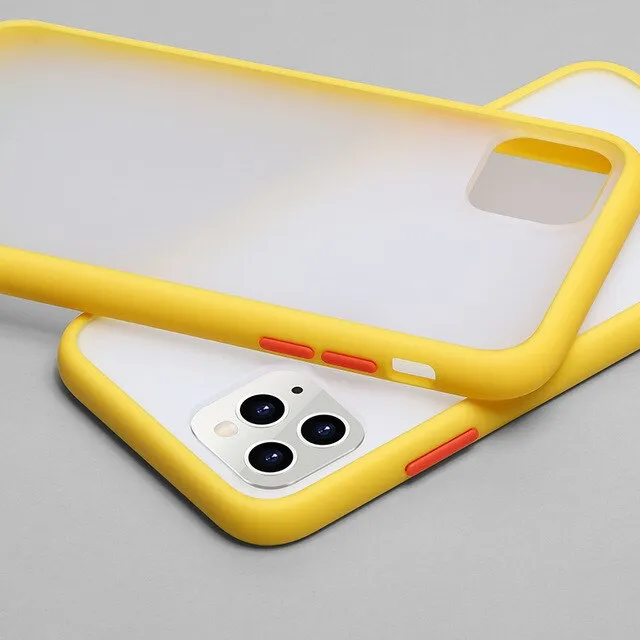 Luxury Contrast Color Frame Matte Case