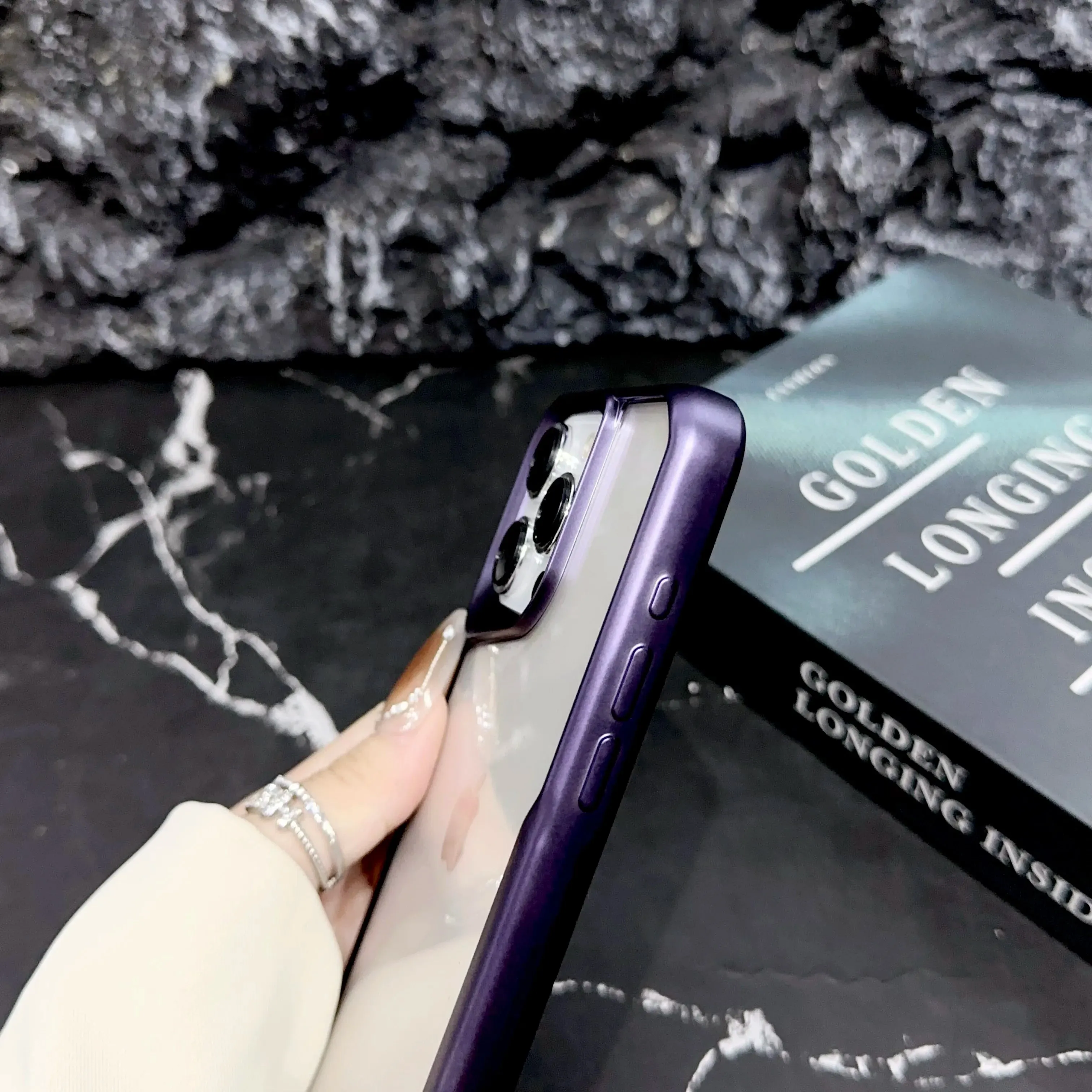 Matte Plating Transparent Phone Case