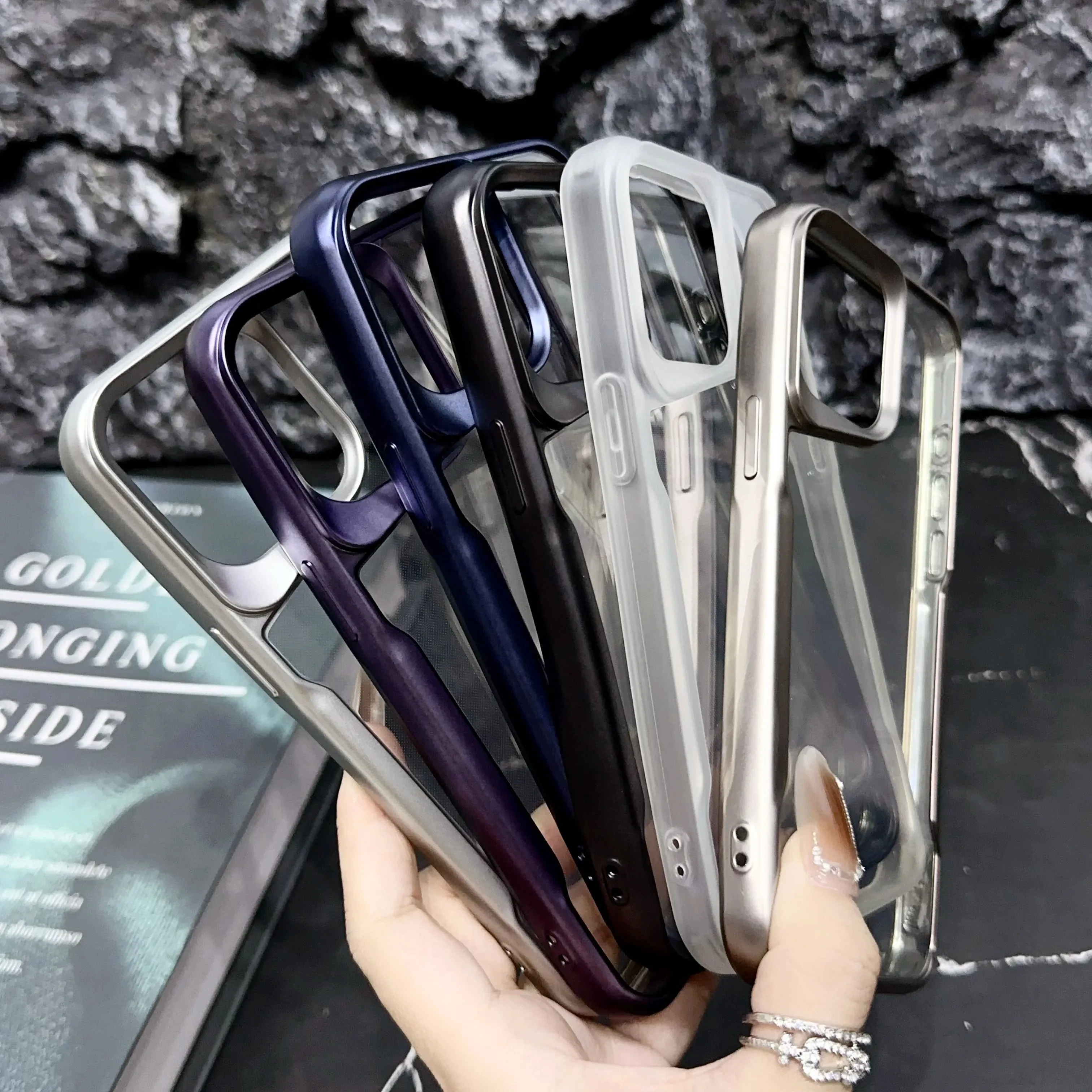 Matte Plating Transparent Phone Case