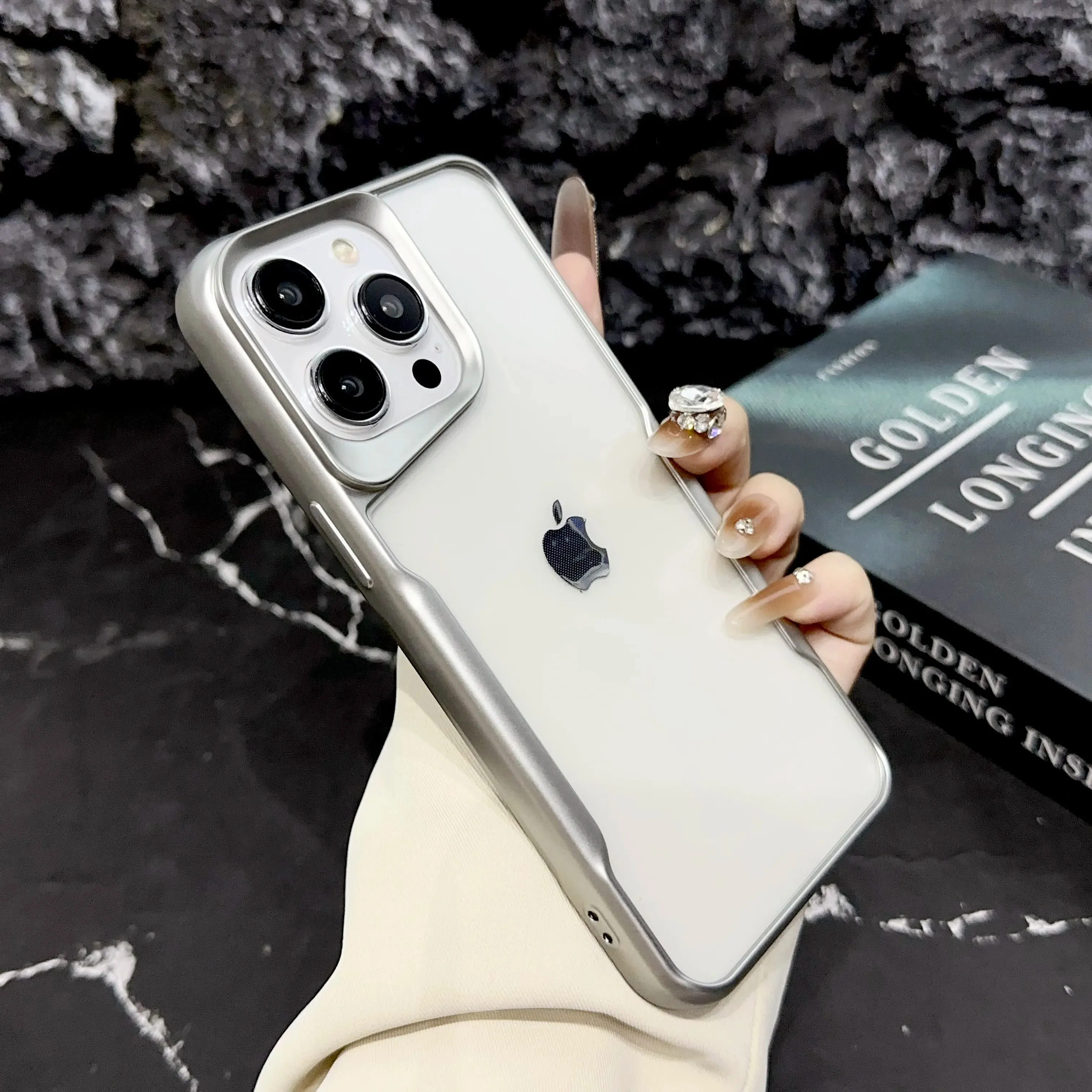 Matte Plating Transparent Phone Case
