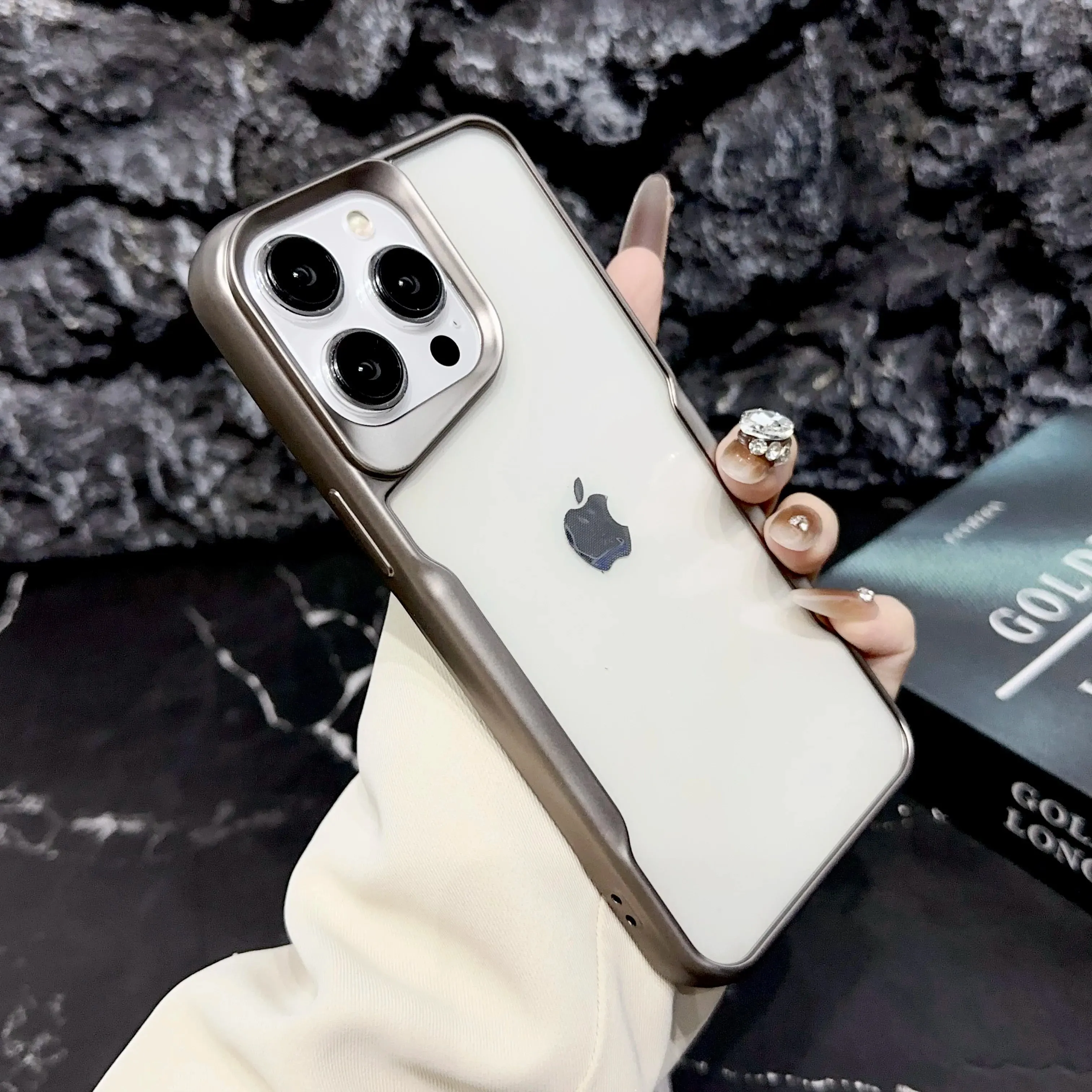 Matte Plating Transparent Phone Case