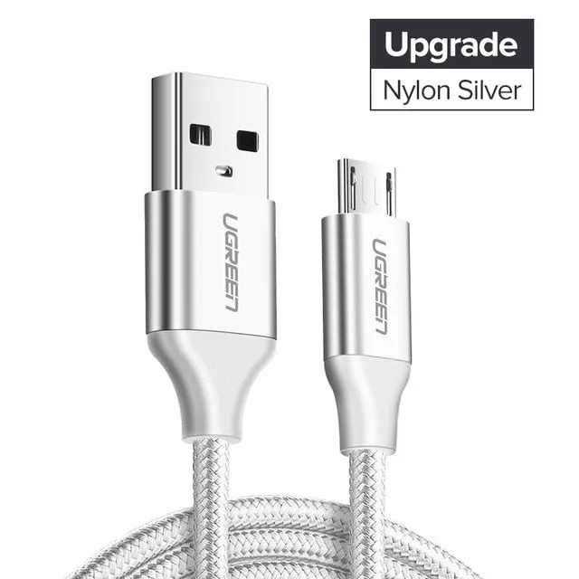 Micro USB Cable 2.4A Nylon Fast Charge USB Data Cable for Samsung Xiaomi LG Tablet Android Mobile Phone USB Charging Cord