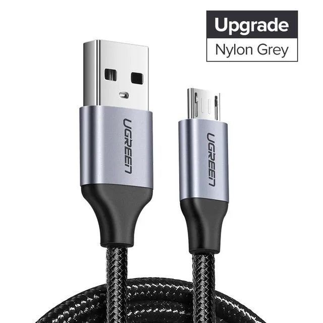 Micro USB Cable 2.4A Nylon Fast Charge USB Data Cable for Samsung Xiaomi LG Tablet Android Mobile Phone USB Charging Cord