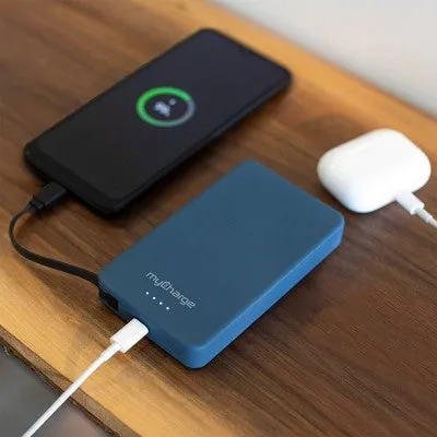 myCharge Amp Prong Plus 10000mAh/12W Output Power Bank with Integrated Charging