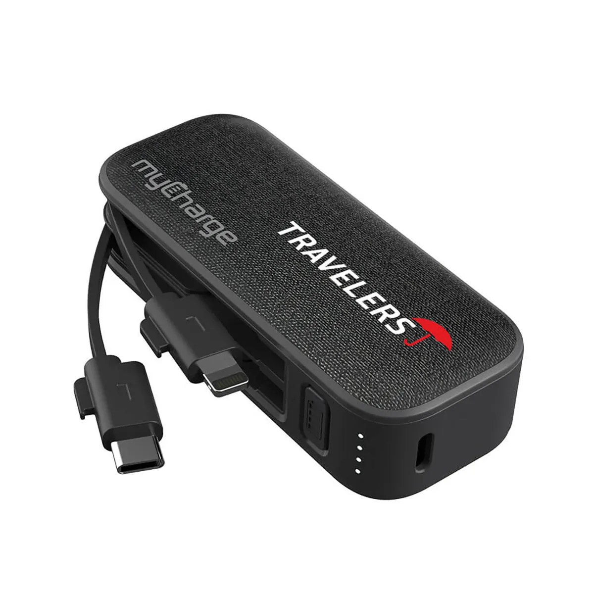 Mycharge Powerhub Mini 3k mAh Portable Custom Chargers, Black
