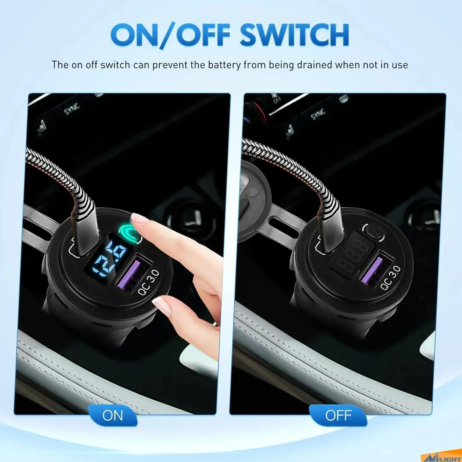 PD Type C | QC 3.0 USB Charger Voltmeter