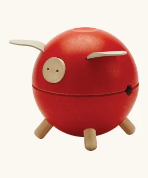 PlanToys Red Piggy Bank