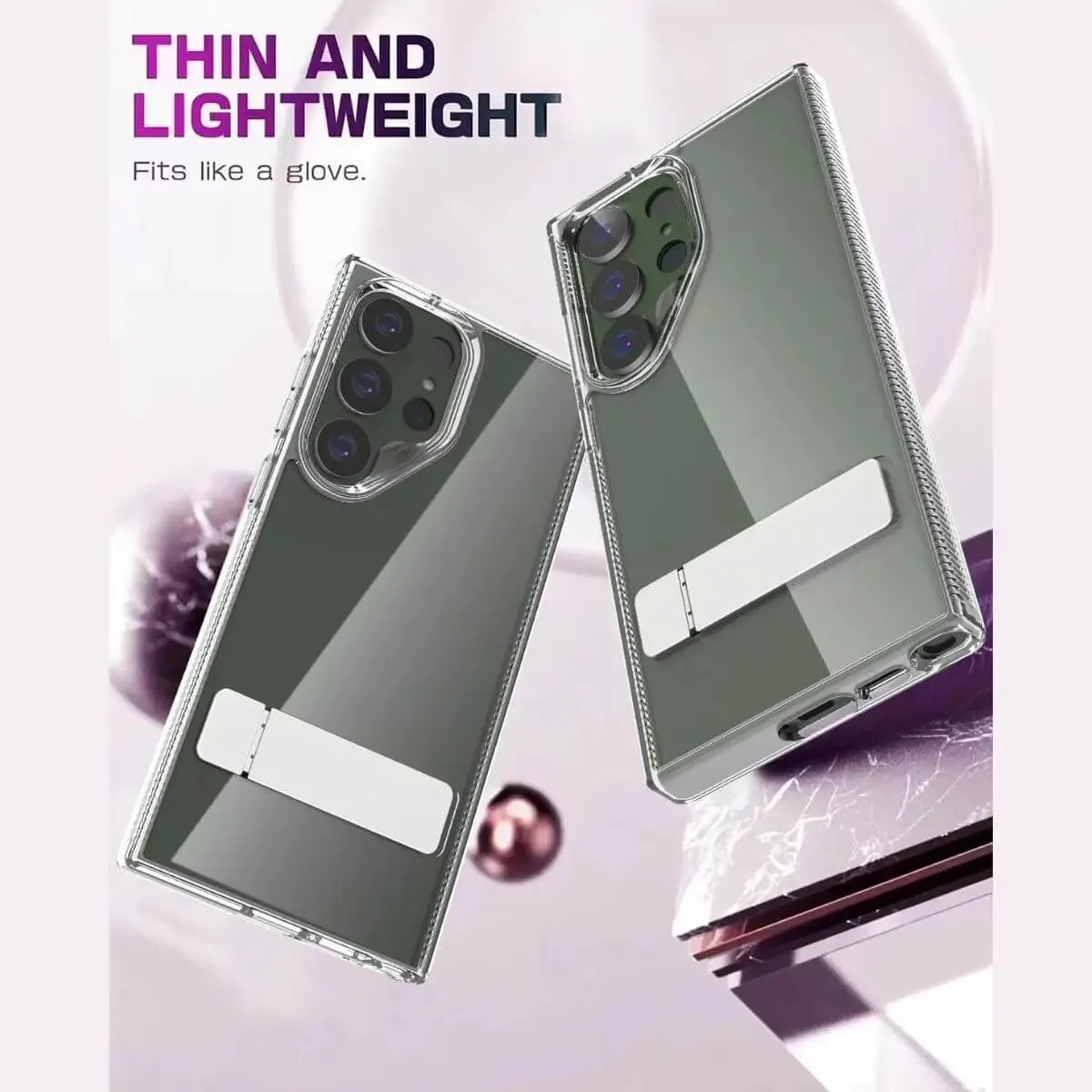 Samsung S23 Crystal Stand Case