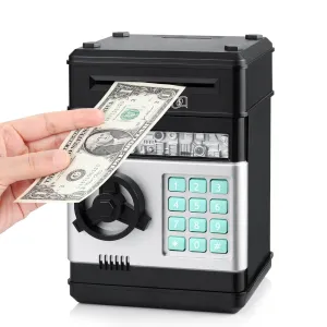 Smart Savings: Interactive ATM Piggy Bank for Kids (Black)