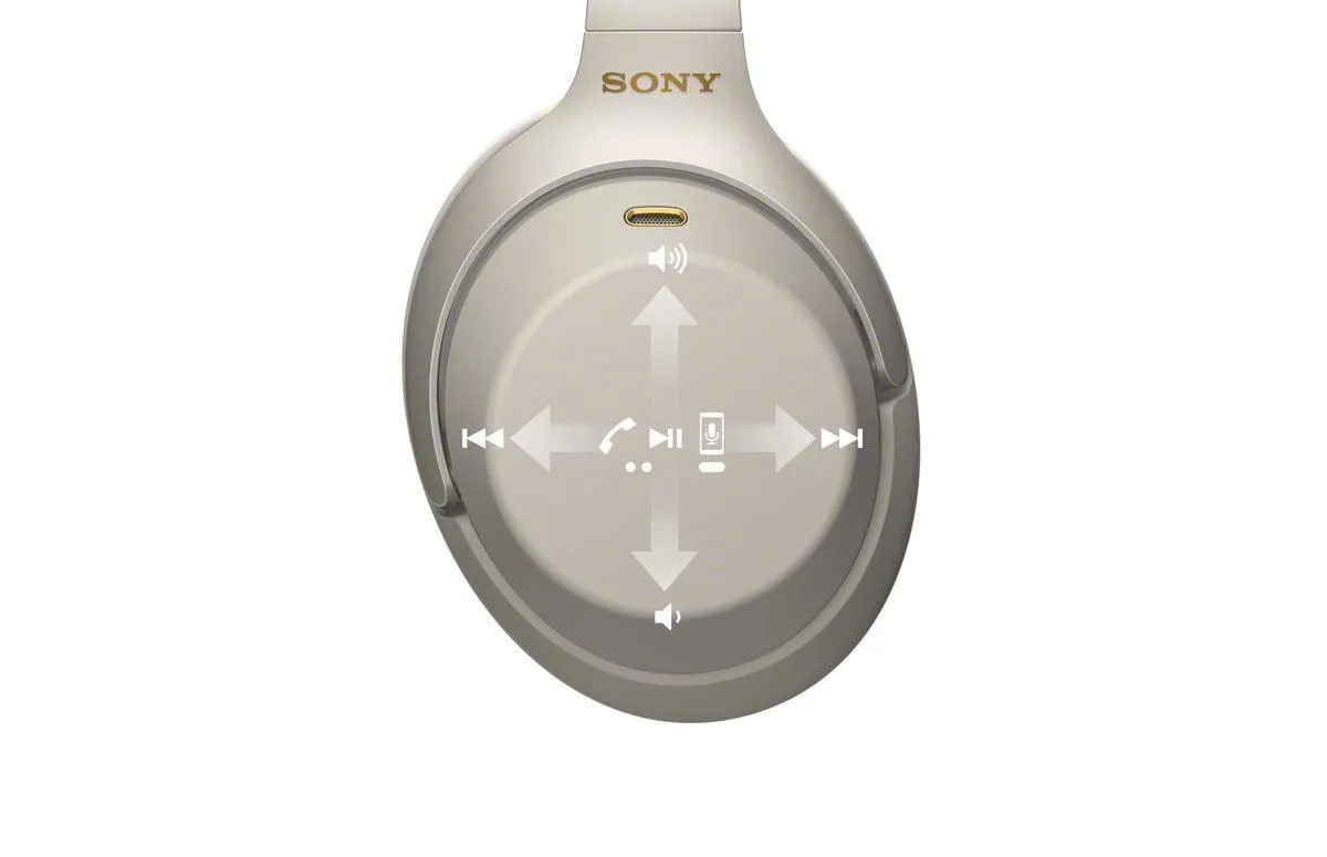 Sony WH1000XM3SCE7 Over Ear Wireless Noise Cancelling Headphones Silver
