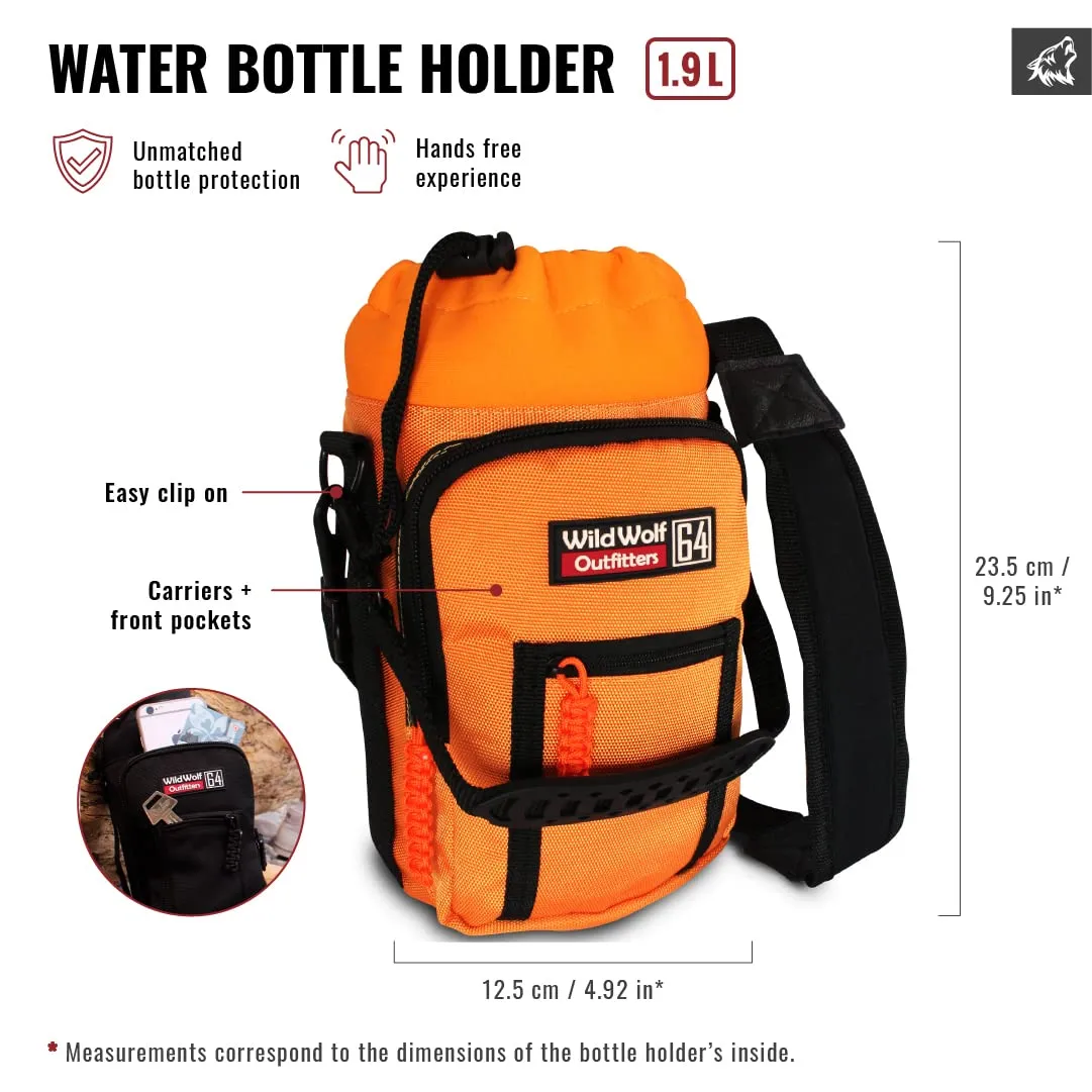 Water Bottle Holder For 64oz Bottles Orange - Carry, Protect