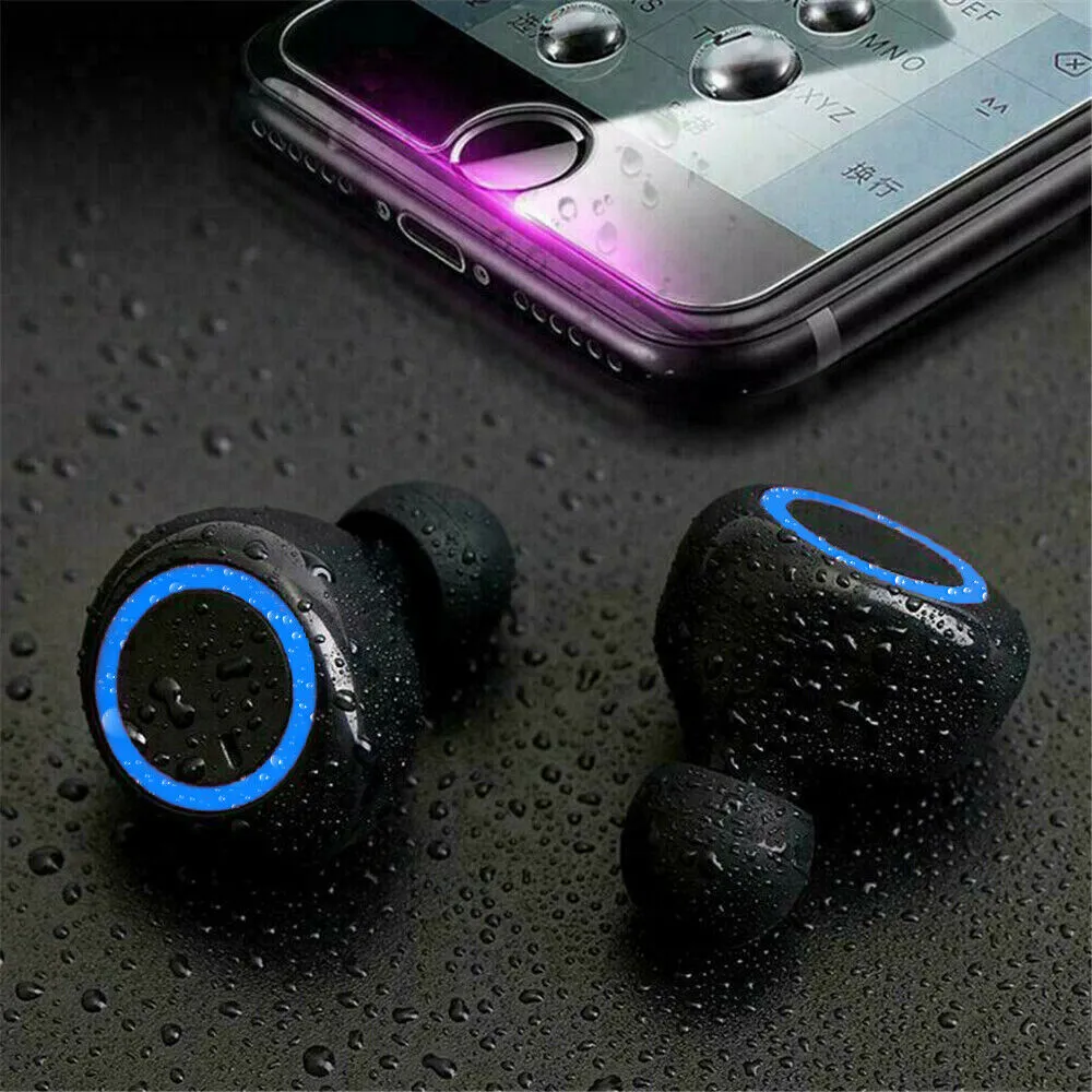 Waterproof Bluetooth 5.0 Wireless Earbuds Headphone Headset with Noise Cancelling