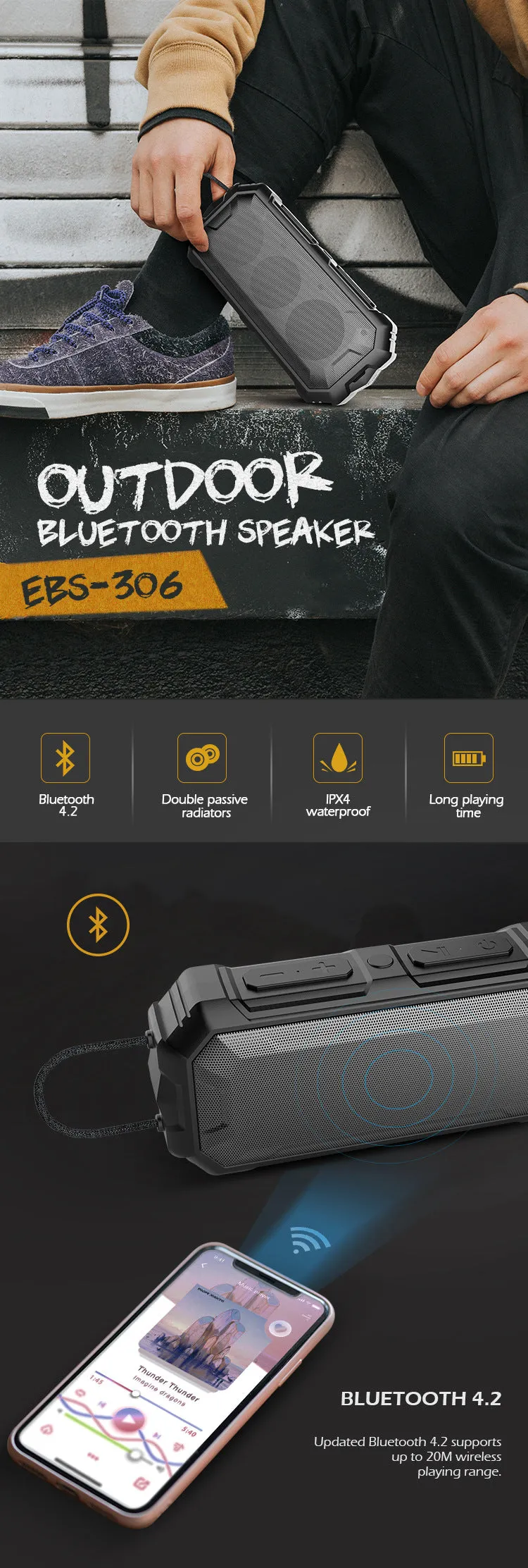Wireless Bluetooth Speaker Private Model Card Portable Waterproof Outdoor Mini Speaker Subwoofer